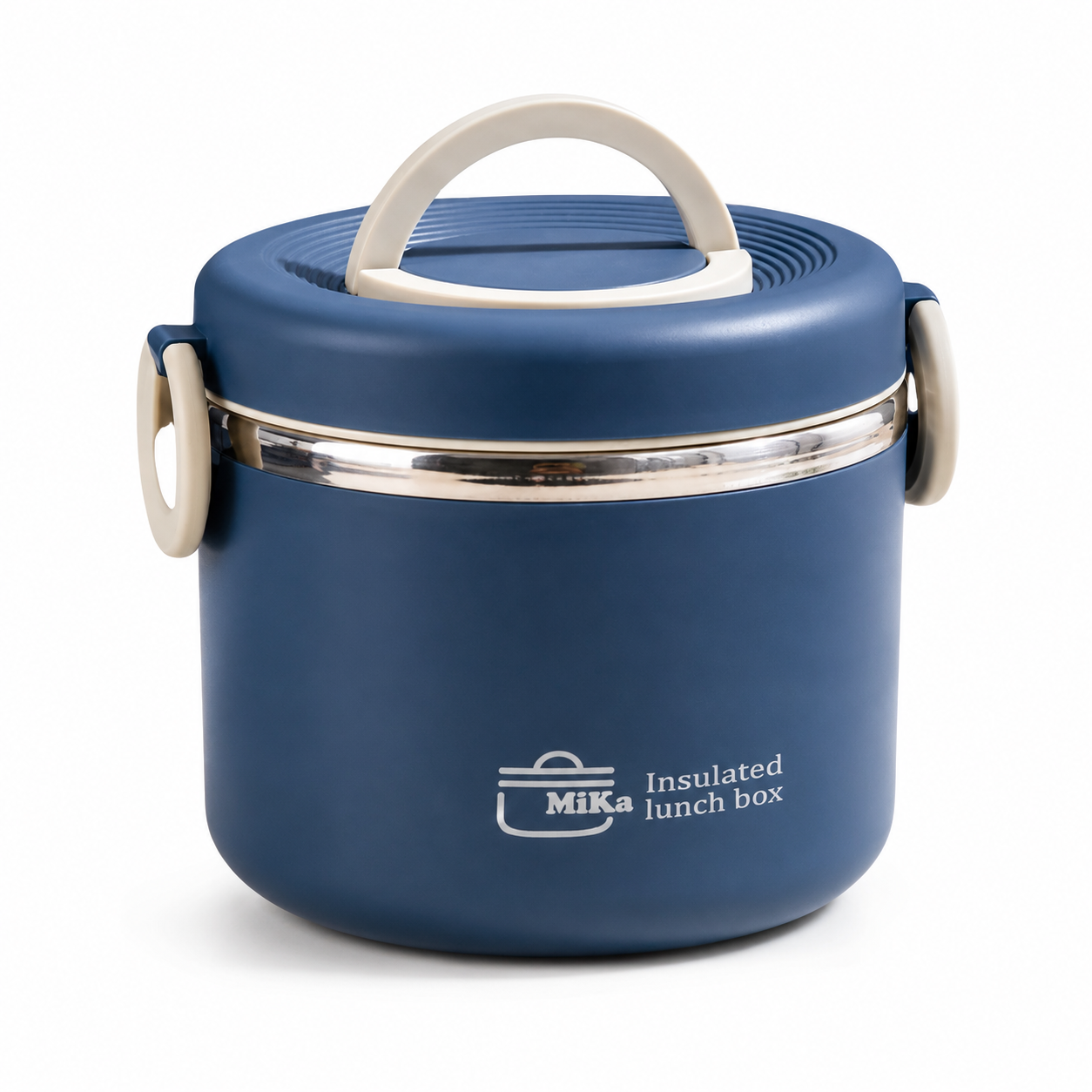 Lunch Box Isotherme Beige et Bleue