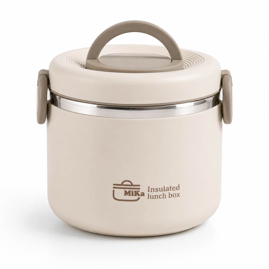 Lunch Box Isotherme Beige et Bleue