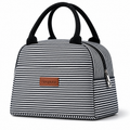 Sac Repas Isotherme Rayé Noir