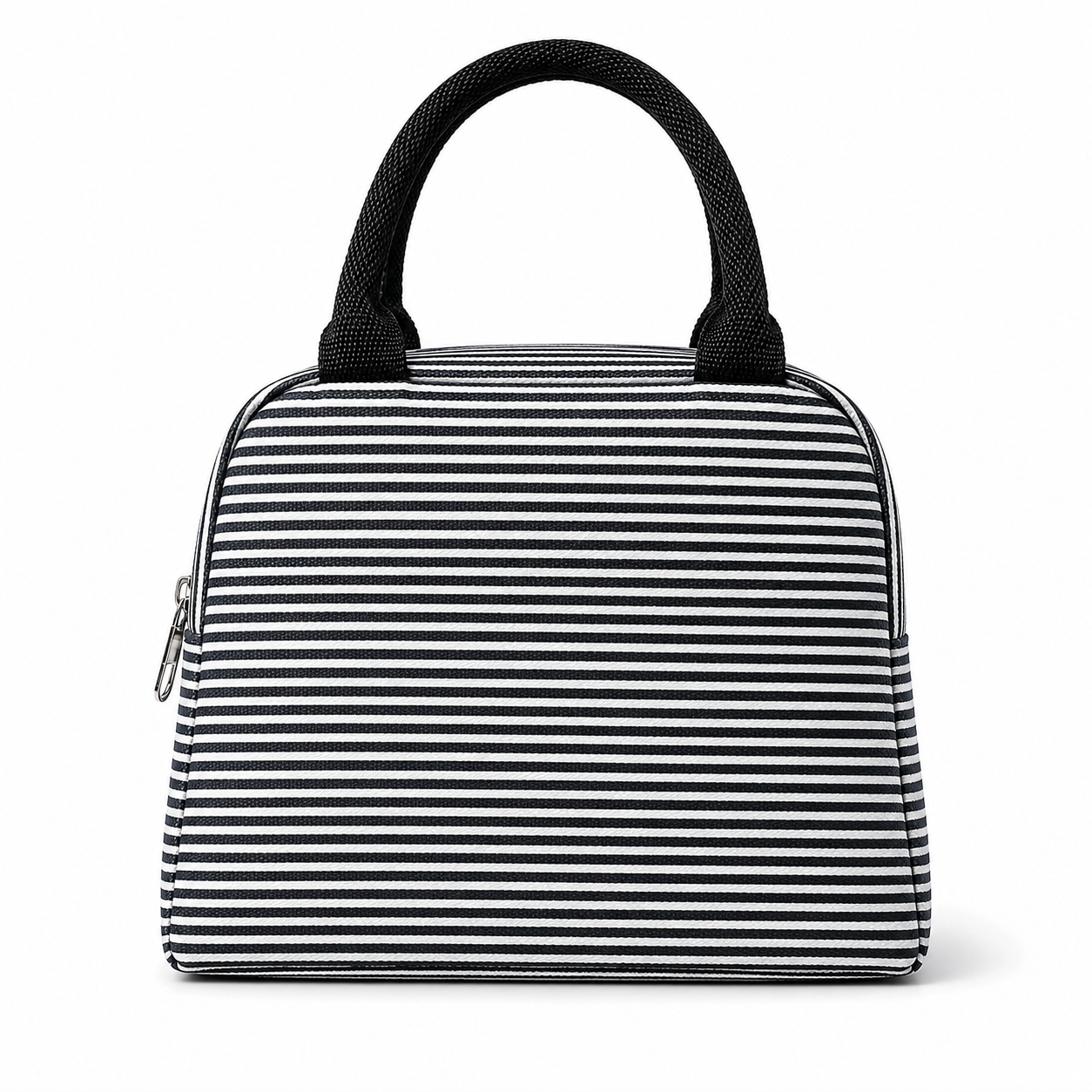 Sac Repas Isotherme Rayé Noir
