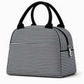 Sac Repas Isotherme Rayé Noir