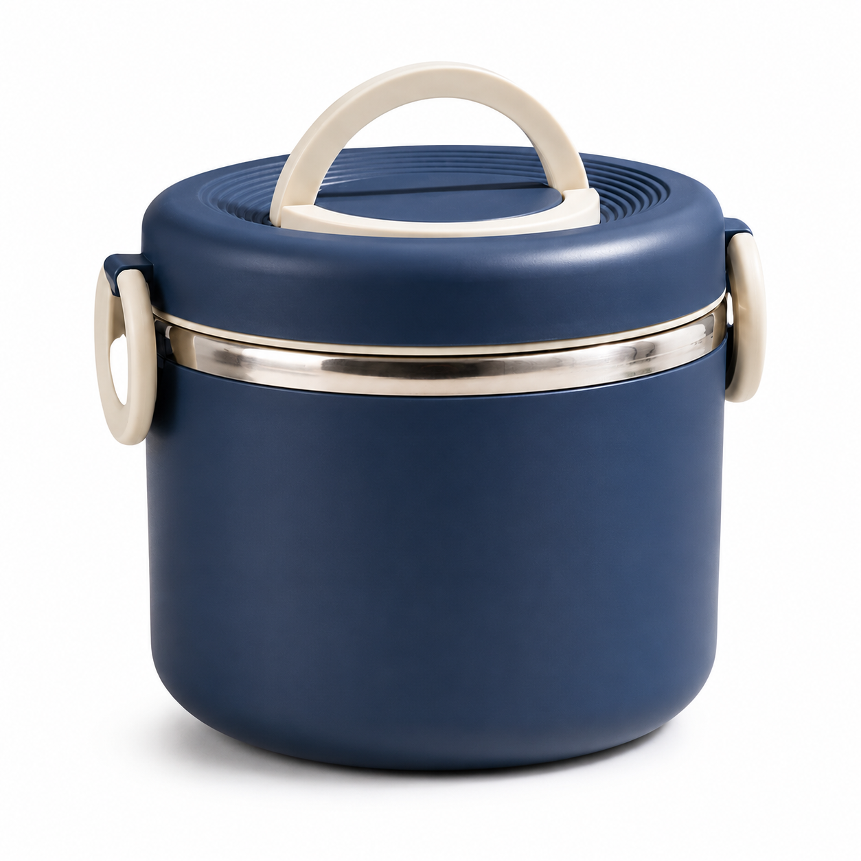 Lunch Box Isotherme Beige et Bleue