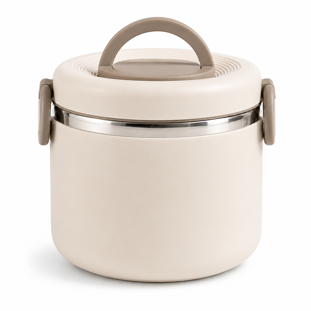 Lunch Box Isotherme Beige et Bleue