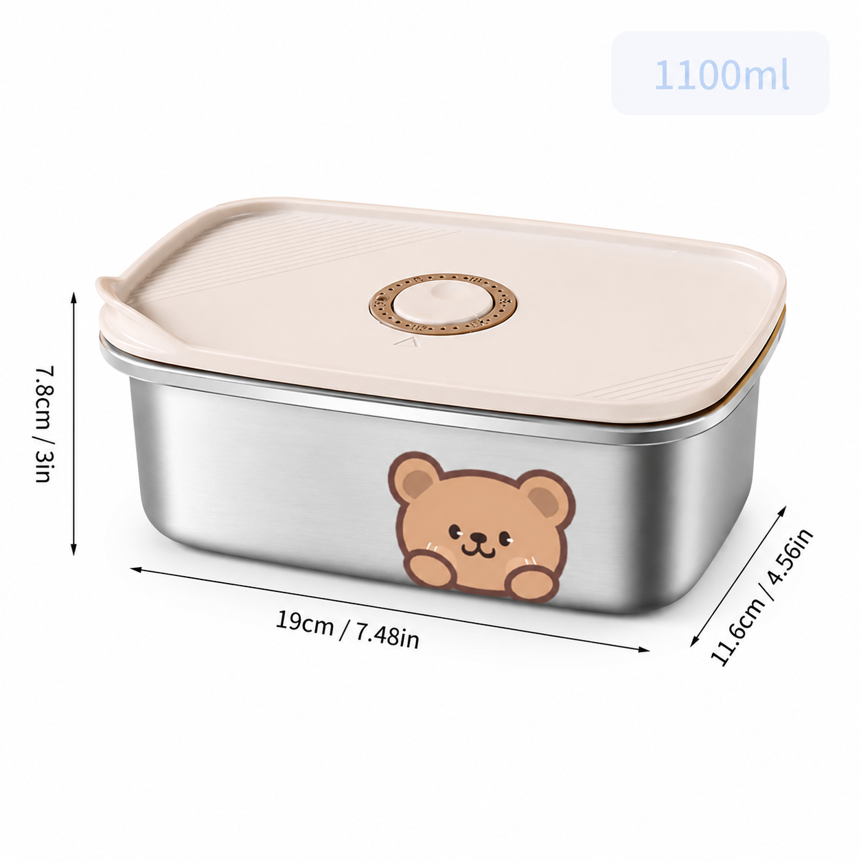 Lunch Box Isotherme Inox Ourson
