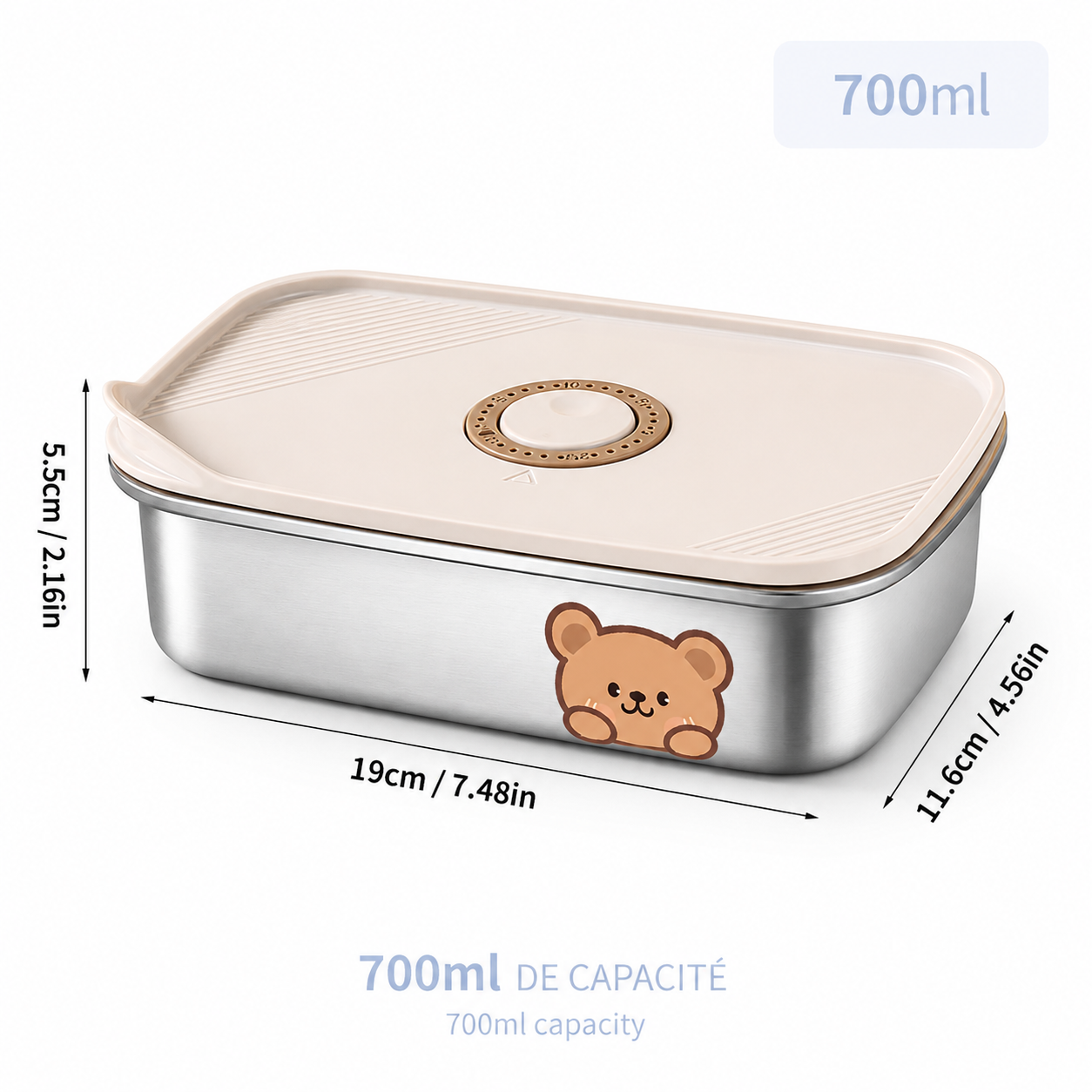 Lunch Box Isotherme Inox Ourson