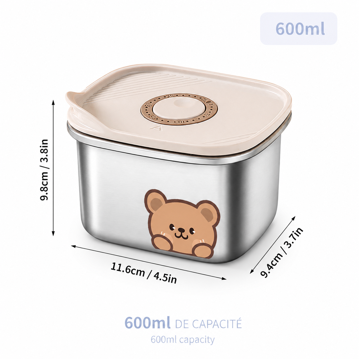 Lunch Box Isotherme Inox Ourson