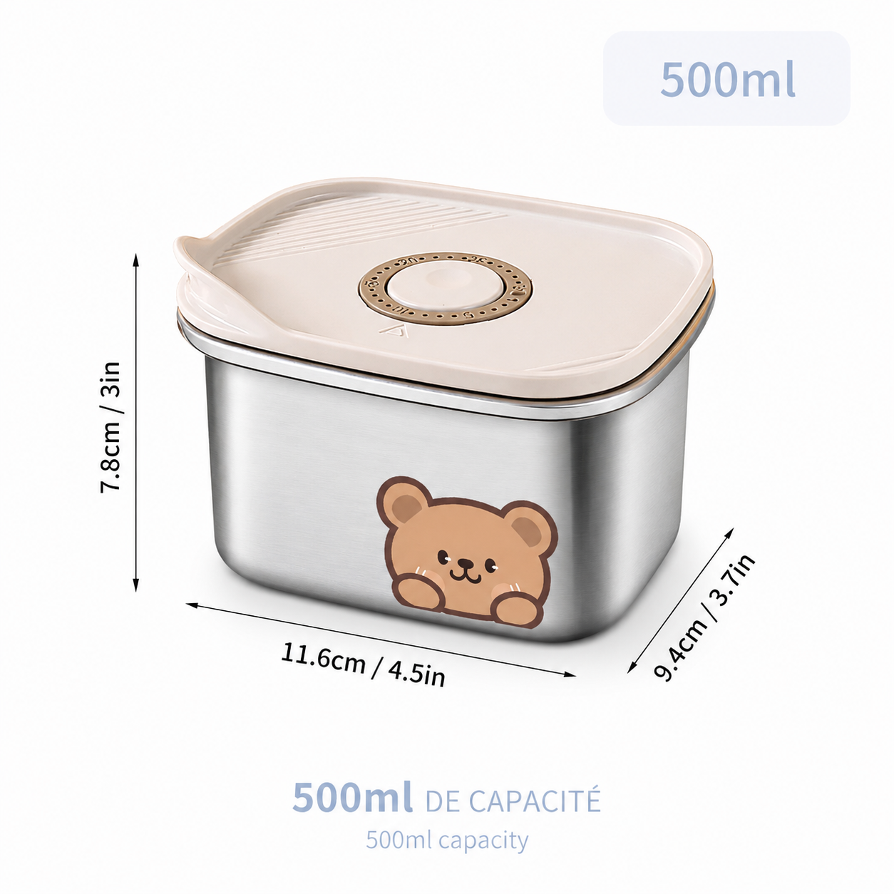 Lunch Box Isotherme Inox Ourson