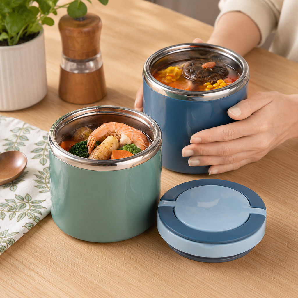 Lunch Box Isotherme Soupe Bleu