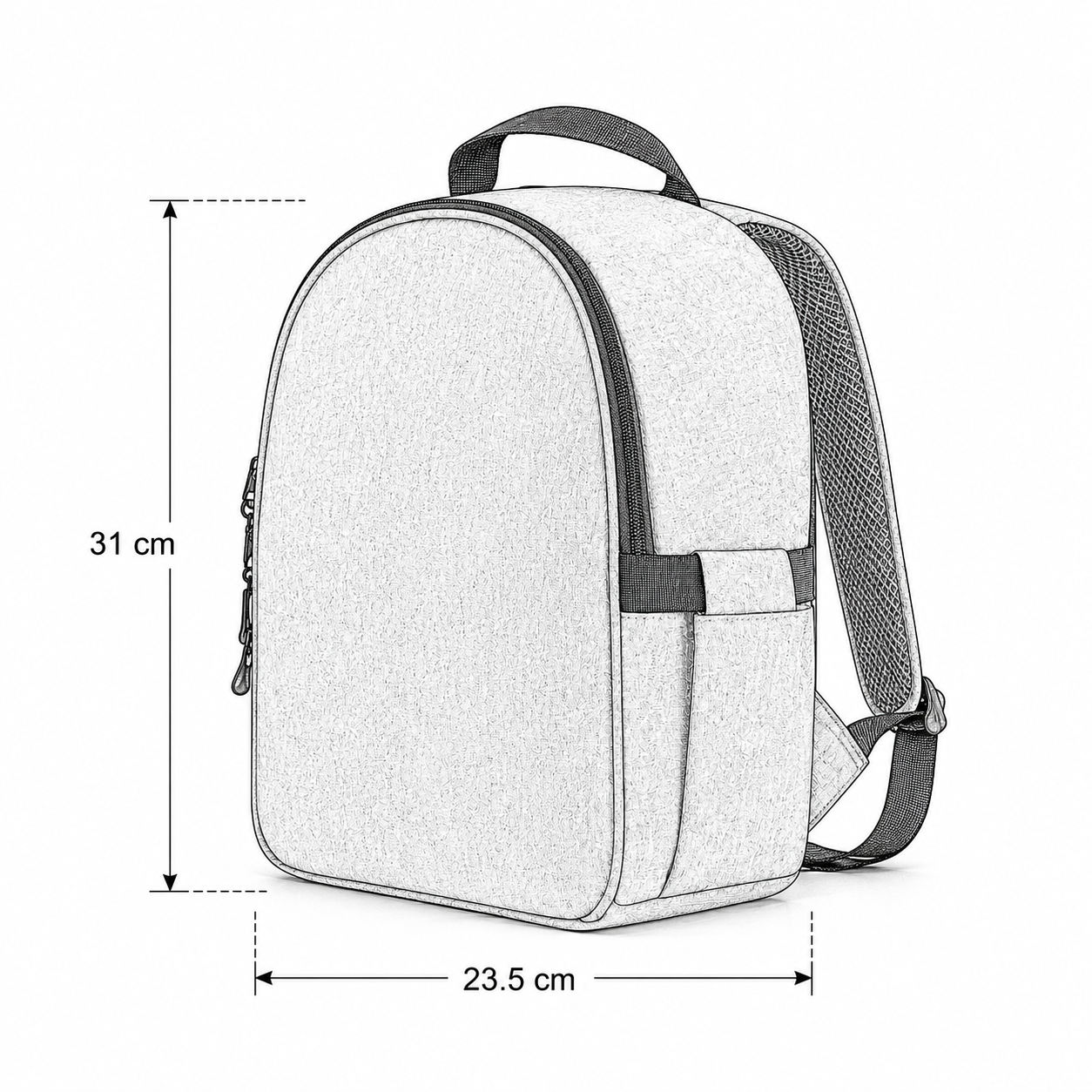 Petit Sac à Dos Isotherme Gris