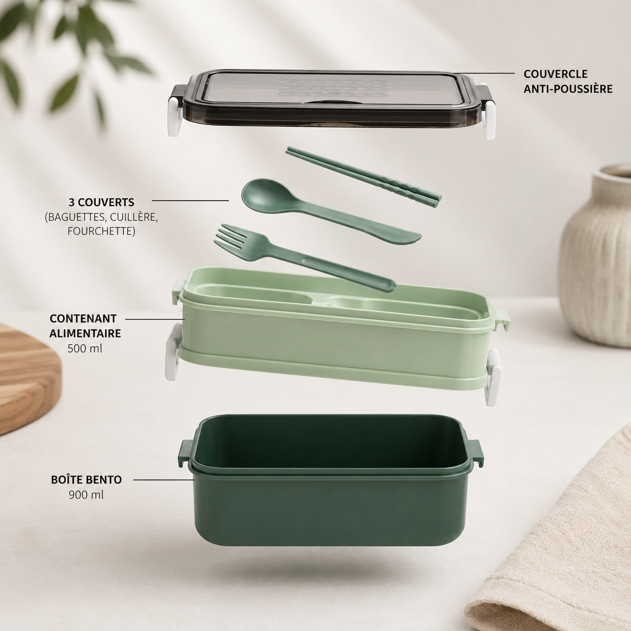 Lunch Box avec Compartiments